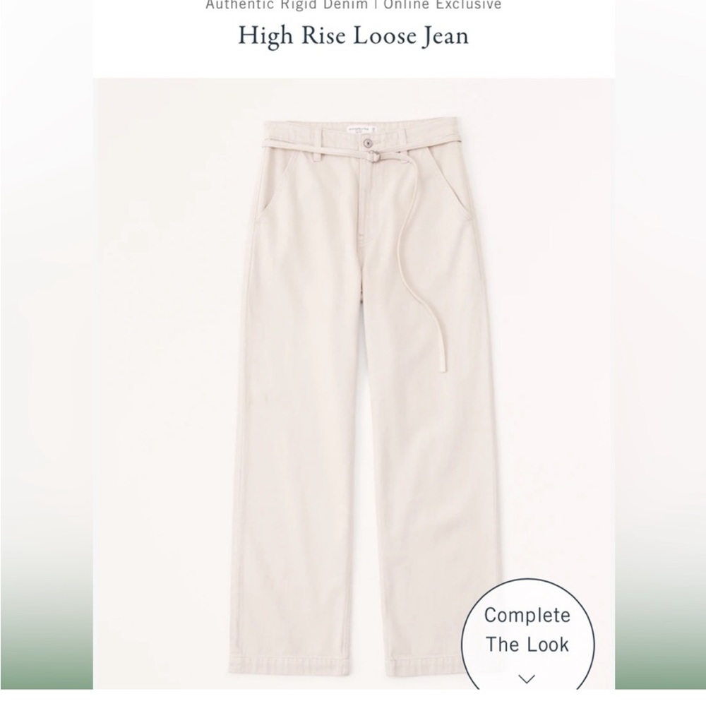 A&F high rise loose jean.